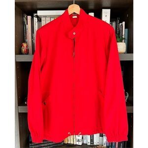 Vintage Levi’s 1980s Red Front Zip Jacket With Shoulder Pads Size Small